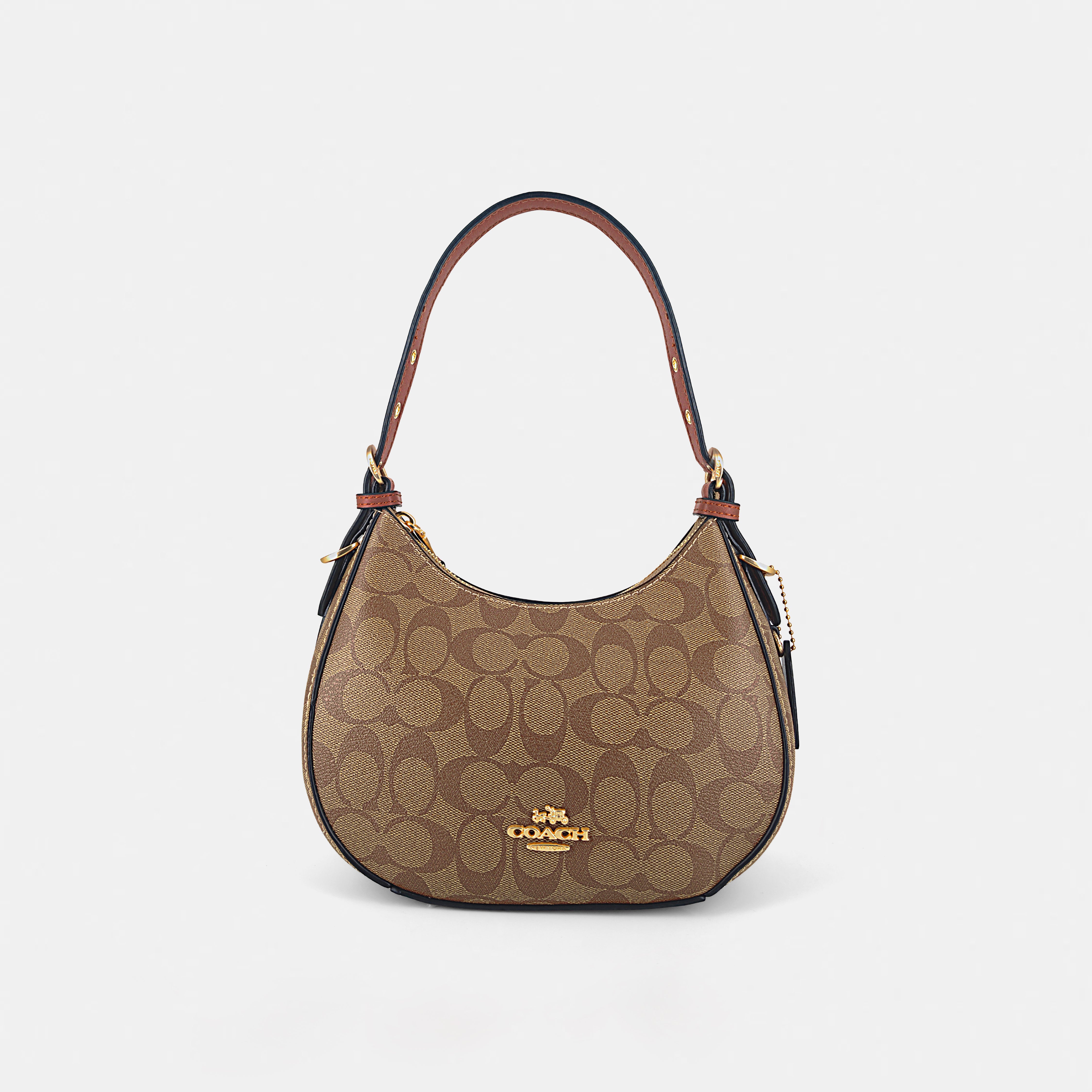 Urban Classic: Coach-Inspired Leather Shoulder Bag