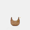 Coach-Inspired Signature Crescent Shoulder Bag