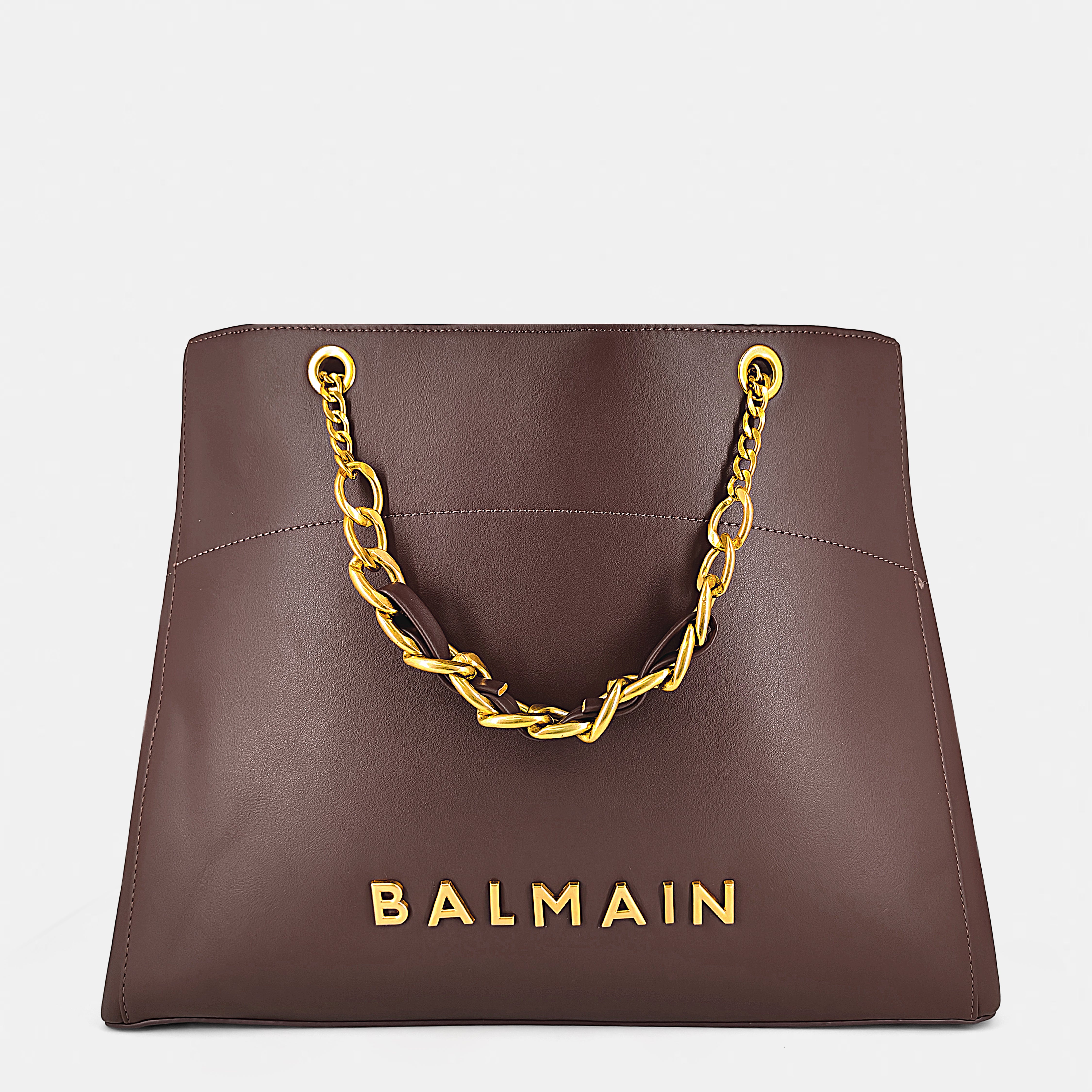 Balmain-Inspired Structured Tote