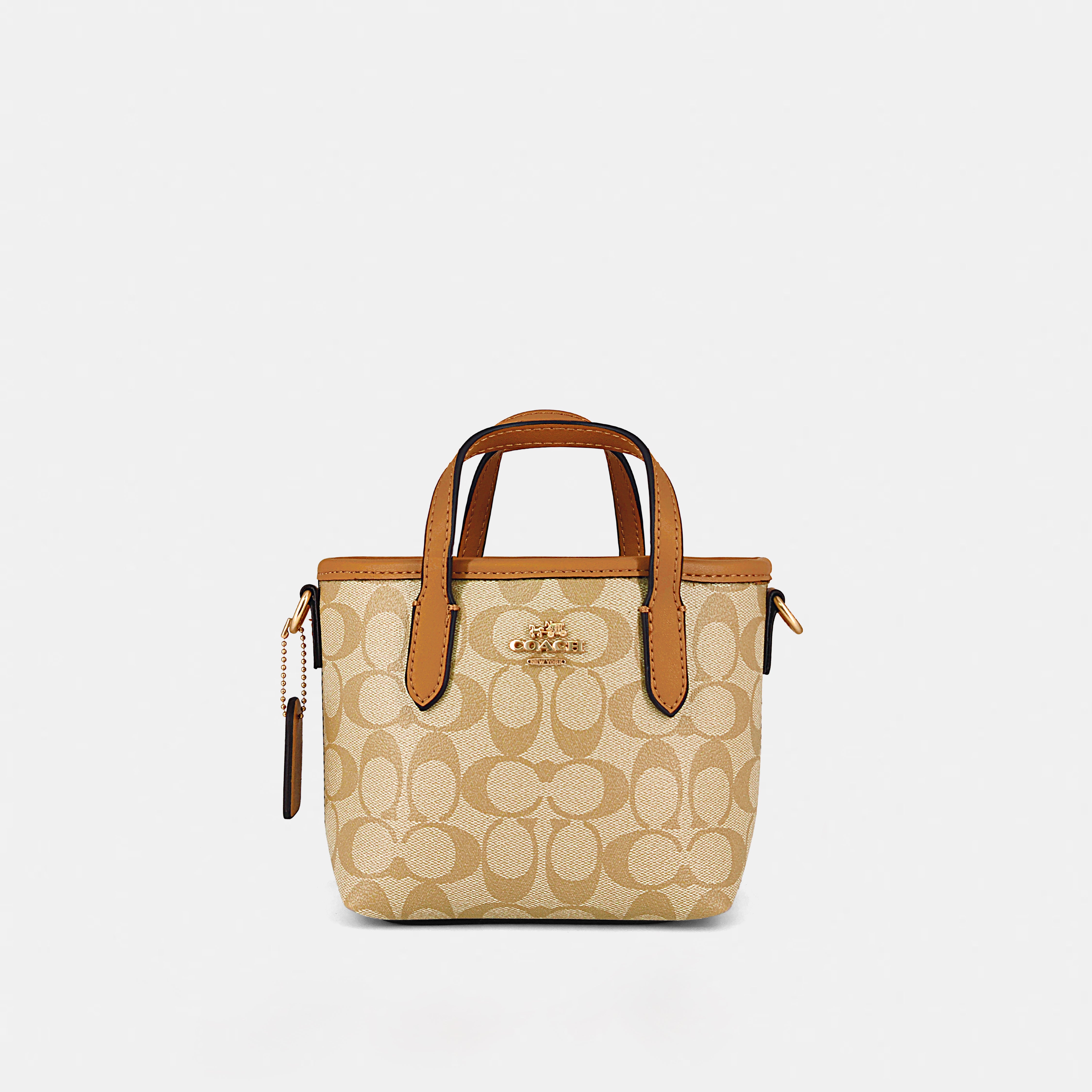 Coach-Inspired Mini Structured Handbag