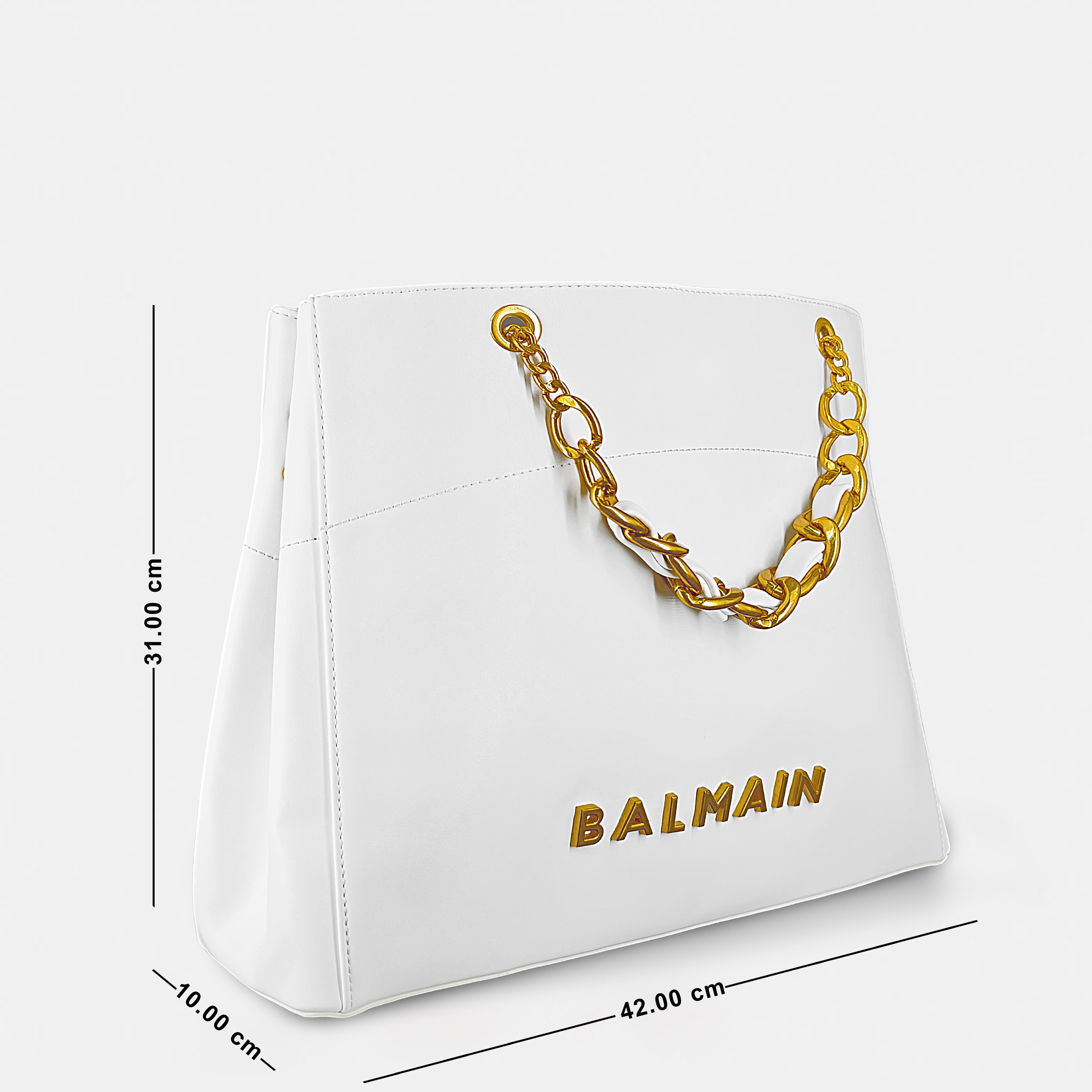 Balmain-Inspired Structured Tote