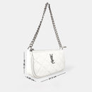 YSL-Inspired White Shoulder & Sling Bag