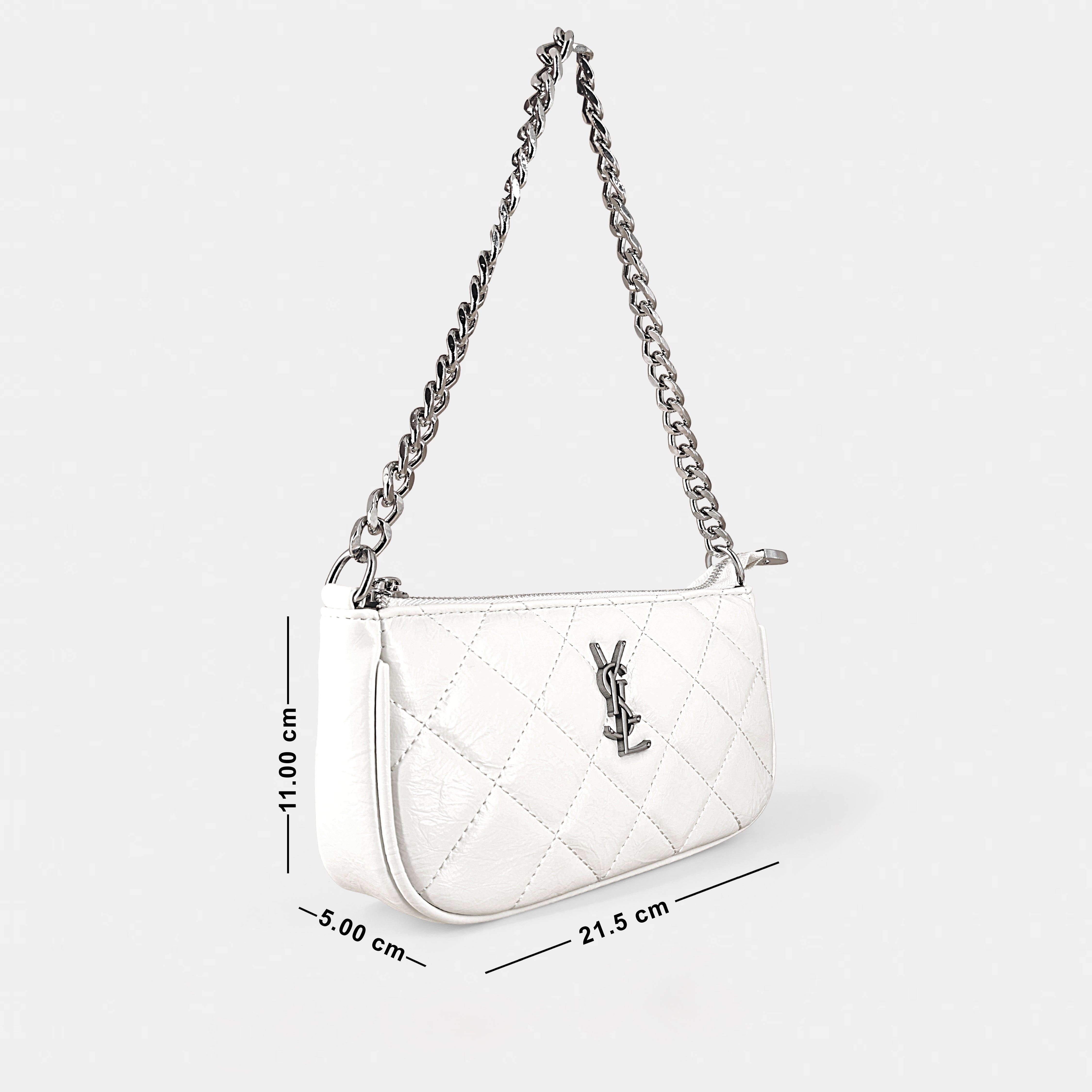 YSL-Inspired White Shoulder & Sling Bag