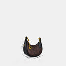 Coach-Inspired Signature Crescent Shoulder Bag