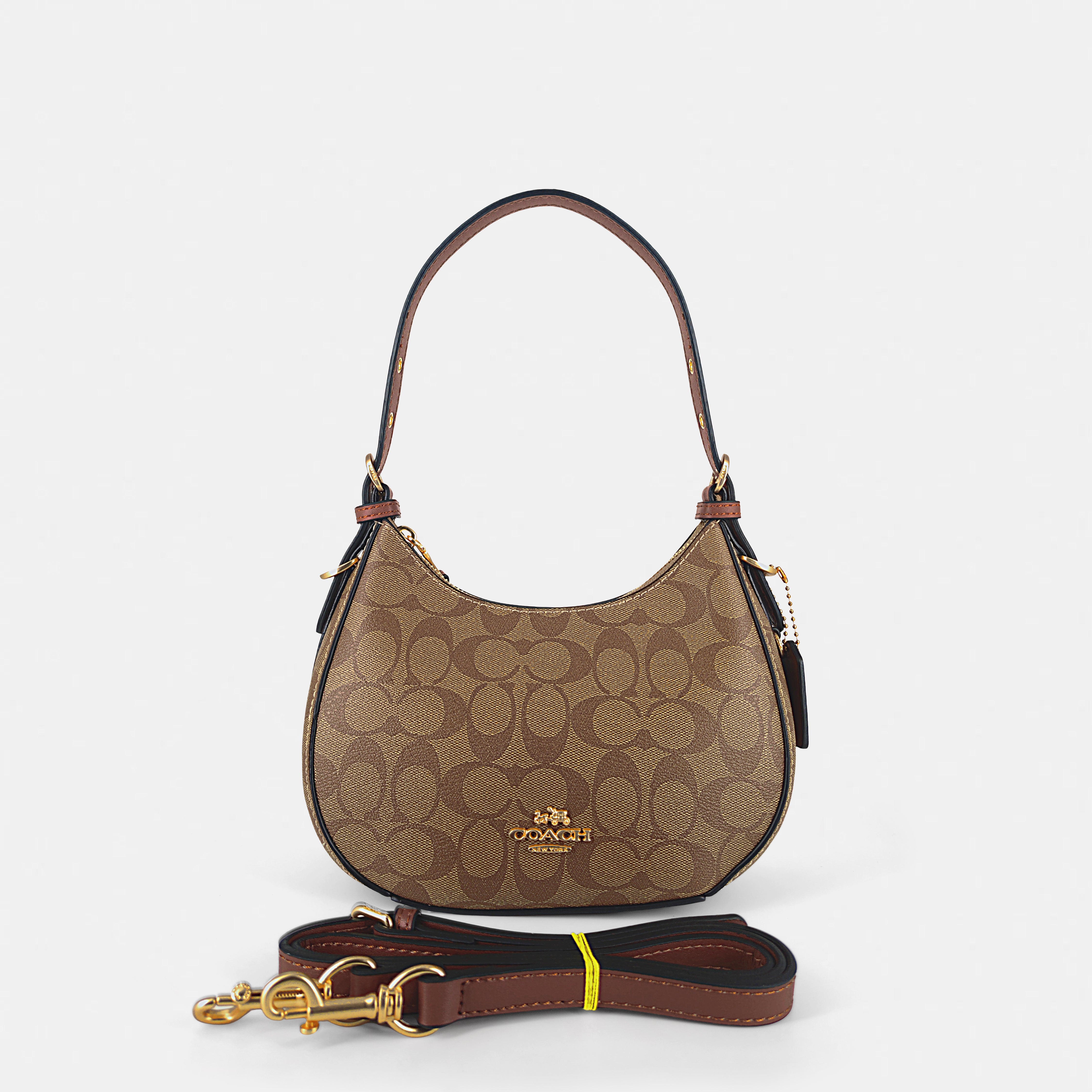 Urban Classic: Coach-Inspired Leather Shoulder Bag