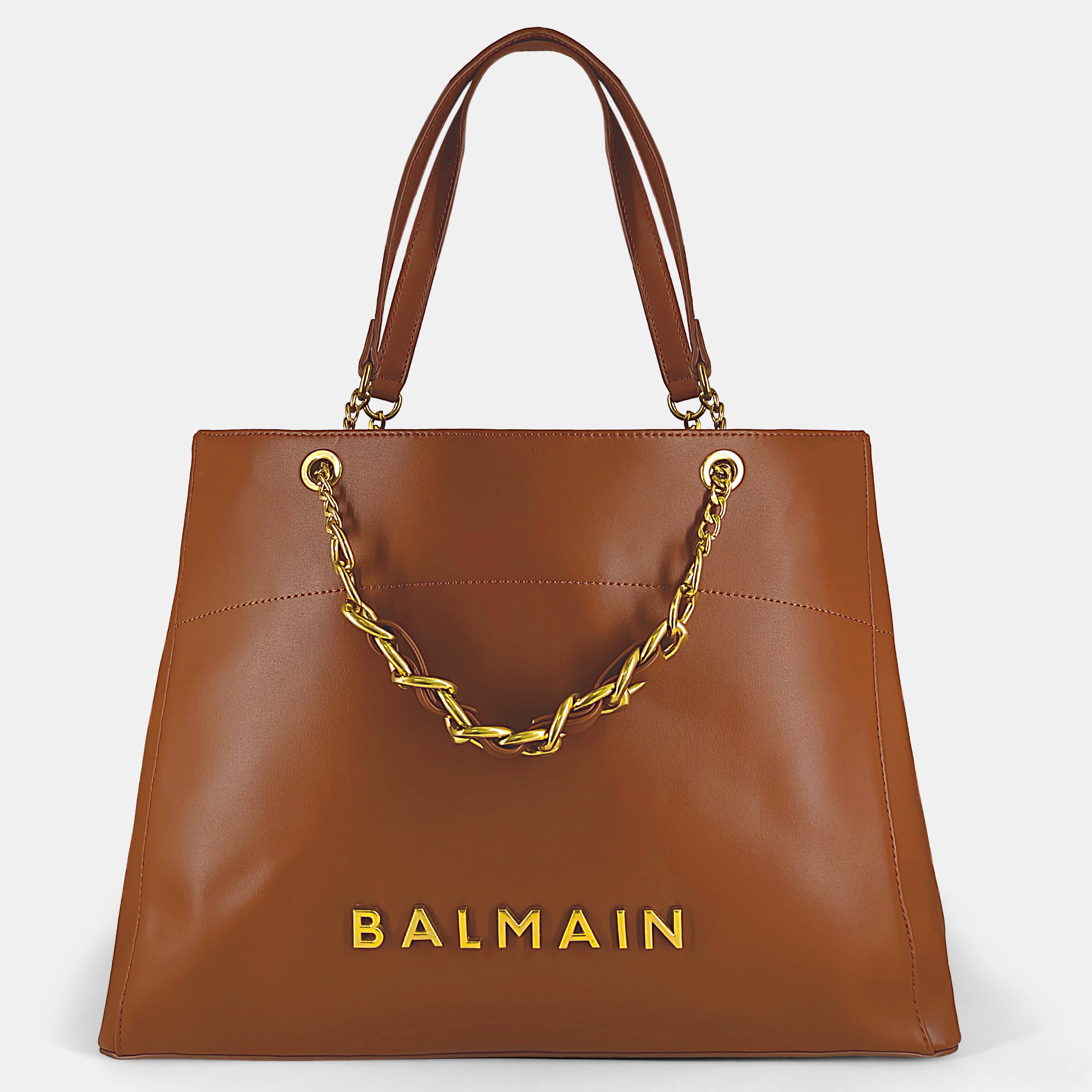 Balmain-Inspired Structured Tote
