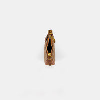 Coach-Inspired Signature Crescent Shoulder Bag